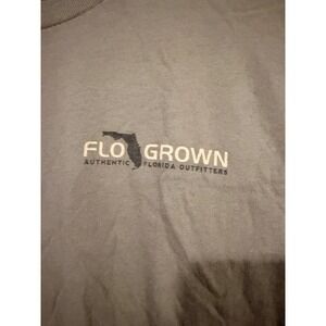 FloGrown Mens Trucked Up in Paradise Graphic T-Shirt Tan Khaki Size M